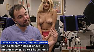 Watch tampa university entrance physical with alexandria jane in gloves and latex humiliation! Spreading her small tits and ass!