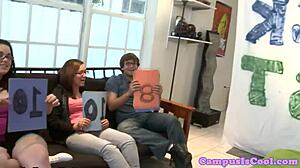 Sweet College Coeds Get Fucked Hard in Missionary Position in Dorm Orgy!