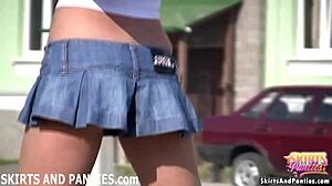 Florida feels excited flashing her panties to the whole block