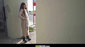 Brit Babe With Bubble Butt Takes Fat Dick In Blowjob Deepthroat And Pov Cumshot Outdoor Scene