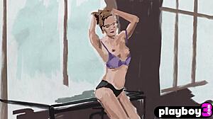 Perfect-Titted Teen Secretary Skye Blue Feels Liberated Posing Naked After Office Day