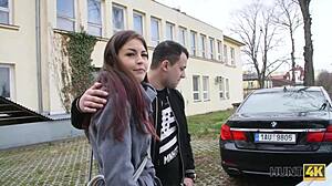 i'm getting that shaved pussy penetrated hard in front of my boyfriend for cash