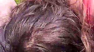 Amateur Blowjob And Doggy Style Fuck With Cum In Mouth Outdoors