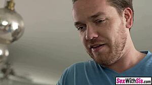 i'm that kinky redhead stepsis rushing to ride my stuck stepbro's big cock hard