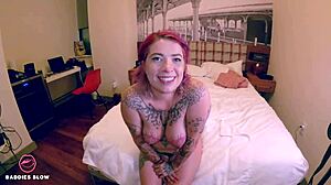 does baddies blow lily noel 1 with fucking monster cock big black cock blowjob deepthroat face fucking interracial tattoo?