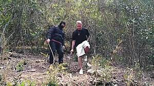 jogging in mountains with friend leads to accident and unexpected sex with ranger