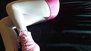 Laura Xxx Model Sexy Video With 8 Inches Pink Platform Heels And White Pantyhose!