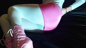 Laura Xxx Model Sexy Video With 8 Inches Pink Platform Heels And White Pantyhose!