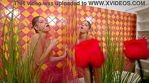 hey, why not try this huge anal dildo for solo masturbation in the bathroom with my tight blonde pussy and natural tits?