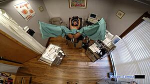 Dr Tampa Examines New Guinea Pig Eliza Sheilds in Shaved Pussy Fetish Scene