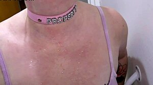 Extremely messy toilet piss fest where submissive Cara drinks piss and licks it off seat and floor in trailer