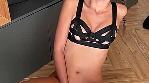 Hey, watch this 18yo teen model ride a dildo solo until she hits orgasm in backstage fun