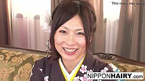 Japanese Geisha Tied Up for Hairy Pussy and Ass Play in Teen Brunette Babe Scene