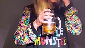 Bonneyuwu in Pajama Masturbation Session with Dildo and Plush Toy Tease