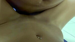 Hermanastra asks hermanastro for hand massage then full fuck session with kissing and tan lines in complete story