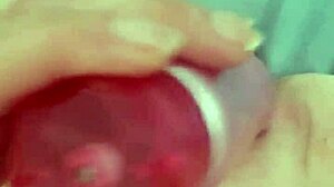 Dildo slides in wet for creamy cum play