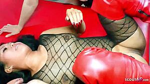 Asia milf and mature german in ao gangbang with thai banging