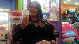 I went hunting for a stud at the shopping playland and gave it up in the bathroom with brinquedo ator paty bumbum el toro de oro