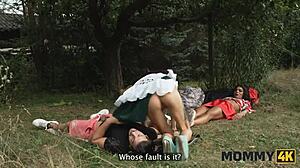 Horny Mommy Sneaky Fuck Young 18+ Cock Hard On Grass!