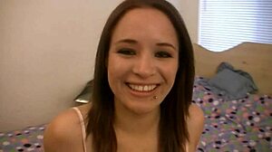 Bella Sinn 19-Year-Old Latina Gives Tight Pussy POV Blowjob in Stockings and Lingerie