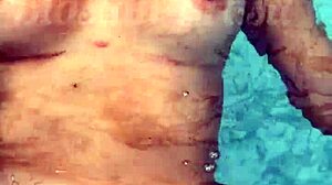 gostosa asiática feels intense passion while fucking negão pirocudo bareback in liberal pousada pool with big cock and tits