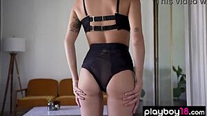 Glamorous Latina babe Natalie Del Real boldly flashes her big natural boobs