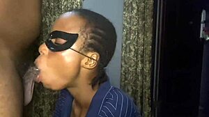 Ebony Babe Delivers Intense Blowjob With Narrow Ass