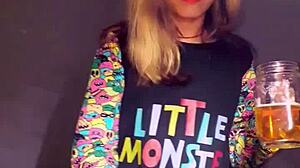 Bonneyuwu in Pajama Masturbation Session with Dildo and Plush Toy Tease