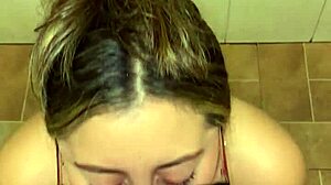 Blonde with big tits gets oiled for juicy fuck and blowjob