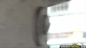 filming a couple through the window with hidden outdoor pov action