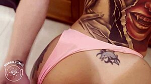 Ruiva Carioca With Big Ass Takes Deep Bareback Blowjob In Lingerie.