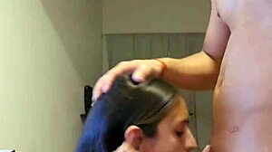 sexo apasionado y casero entre amigos with riding cowgirl and deepthroat action