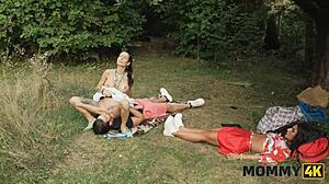 Horny Mommy Sneaky Fuck Young 18+ Cock Hard On Grass!