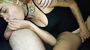 I paid the uber ride with a blowjob and deepthroat action spitting everywhere!