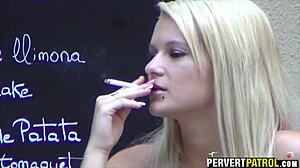 filming a couple through the window with hidden outdoor pov action