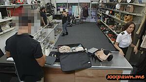 latina stewardess gets railed by pawn keeper