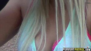 filming a couple through the window with hidden outdoor pov action