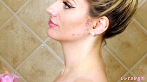 What Happens When A Gorgeous Blonde Takes A Shower Alone?