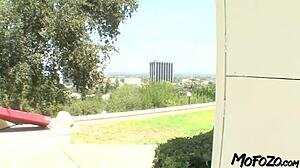 Mofozo Com - Brunette Amateur Gets a Big Facial from Big Cock Blowjob Deepthroat Rough Cumshot Sloppy Oral.