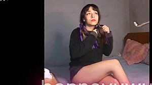 Bonneyuwu Argentina Puta Masturbates On Bed With Transparent Dildo In Cute Homemade Solo