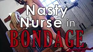 Dylan Ryder is getting dildo fucked hard on the medical table by that rough nurse Maxine X in the hospital.