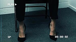 Why Does This Corrupted Officer Show No Mercy To Shoplifting Brunette Teen In Gym Shorts