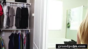 I notice hot young stepgranddaughter assists older man with his goals using toys and natural interaction