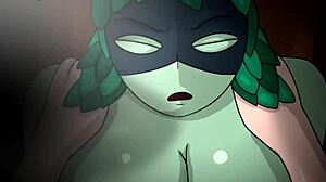 hey, check out huntress wizard giving that intense titfuck with her big tits in the forest