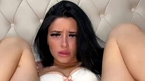 american exchange student enjoys solo play with toys and squirting.