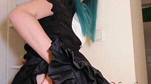 Maid Bends Over For Big Cock Creampie In Cosplay