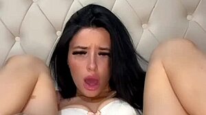 american exchange student enjoys solo play with toys and squirting.