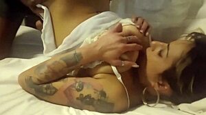 Watch out! Huge gringo cock barebacks Brazilian milf wildly