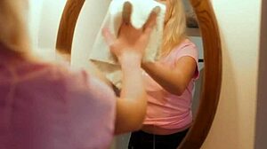 Sorority girls explore wet scissoring and muff diving in lingerie party.