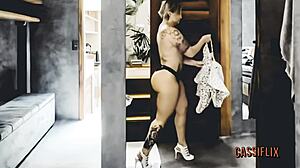 Blonde Milf Rides in Serbian Beach Threesome